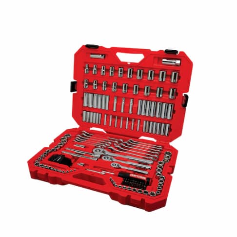 CRAFTSMAN 159-Piece Standard (SAE) and Metric Polished Chrome Mechanics Tool Set with Hard Case