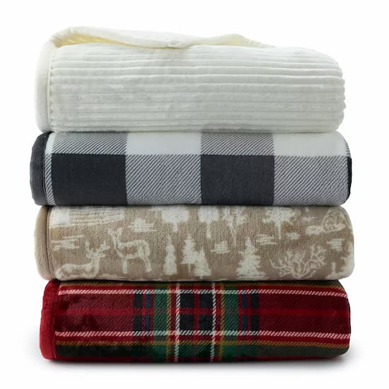 Cuddl Duds Soft Plush to Sherpa Throw