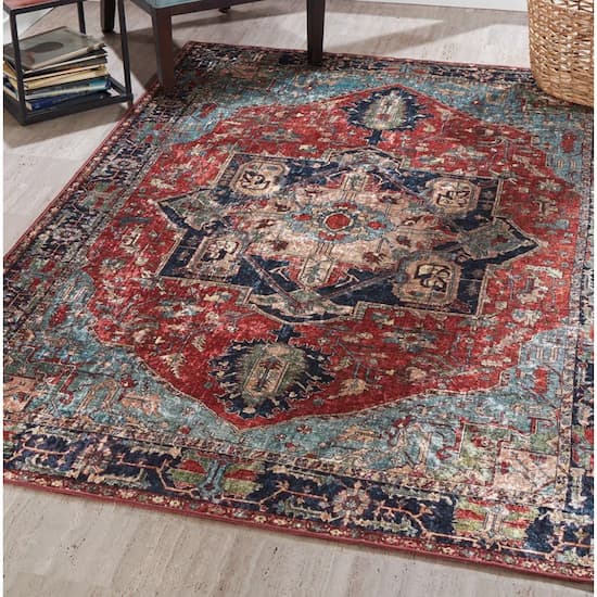 Emelia Oriental Red Area Rug