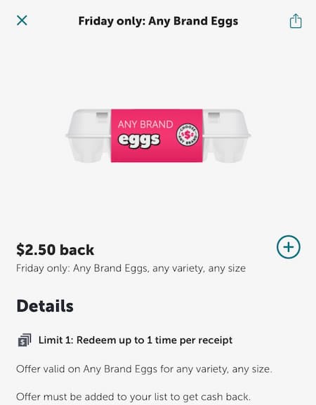 Ibotta Egg Cash Back Offer