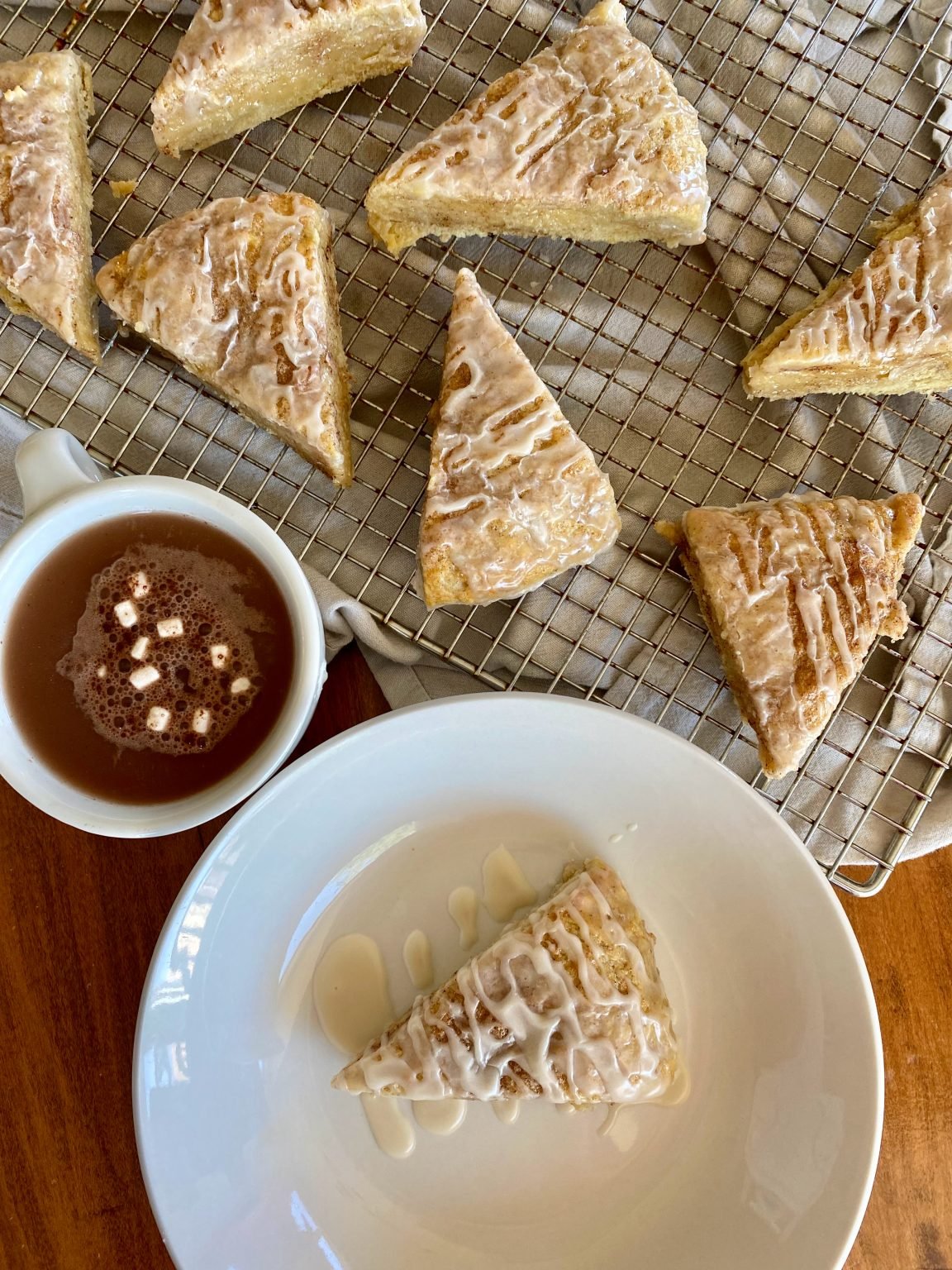 Glazed Cinnamon Scones